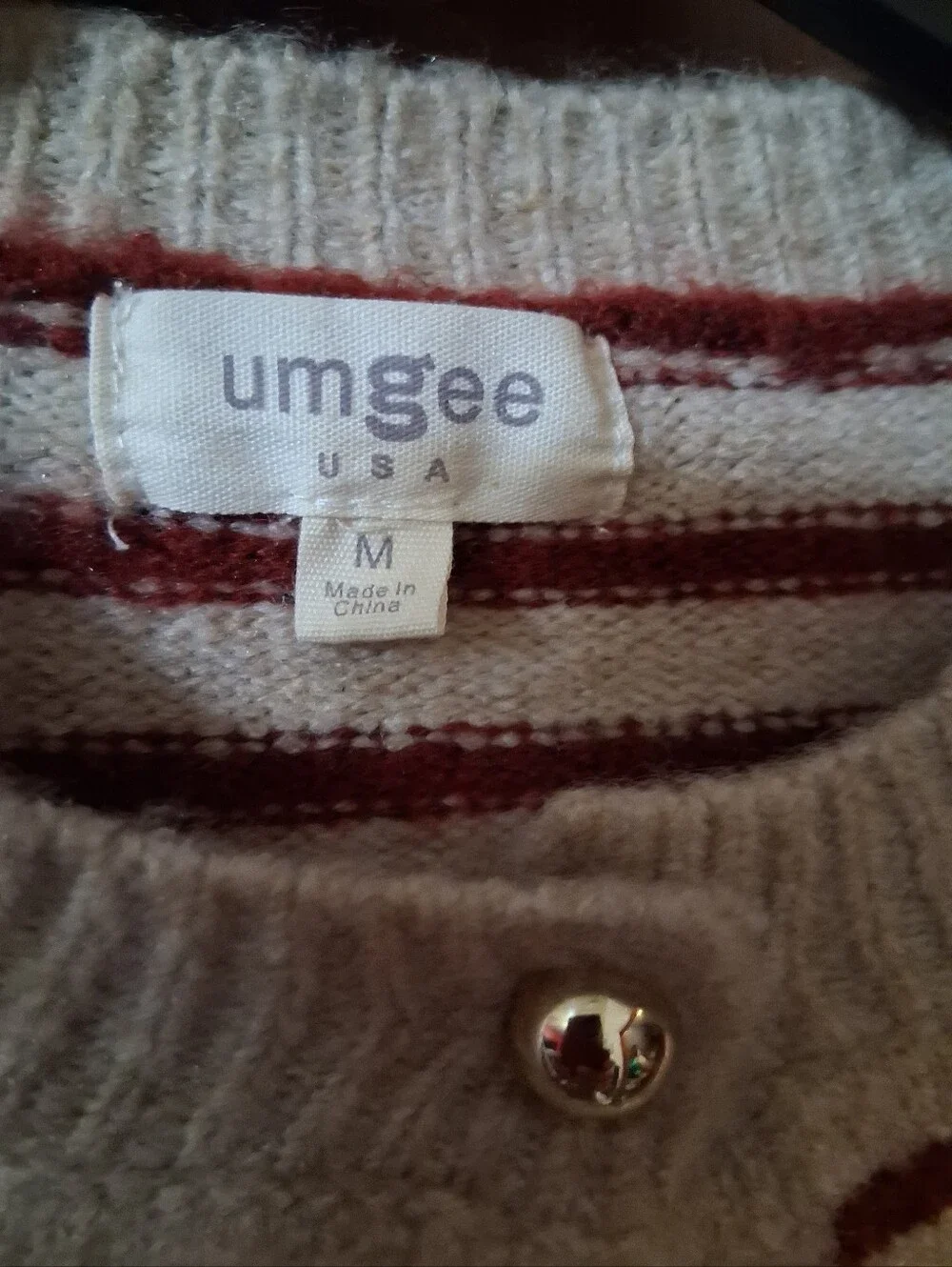Umgee striped button
